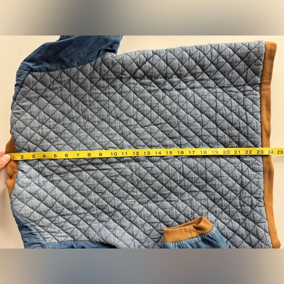 ANTHROPOLOGIE VALENTINE GAUTHIER Blue Denim Quilted Chambray Jacket Size S - Picture 6 of 15
